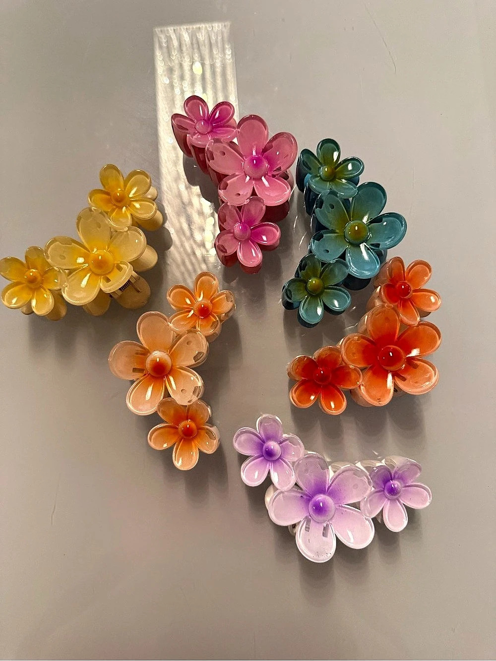 Floral Hair Clip Set Multicolor